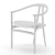 Bianca Dark Wood Armchair 3D model small image 3