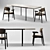 Modern Dining Set: MZPA Mild Chair & ROMP TE01 Table 3D model small image 1