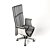 Modern Office Arm Chair with Textured Finish 3D model small image 3