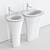 Karim Rashid Design | Amedeo Freestanding Washbasin 3D model small image 3