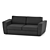 Modern 3-Seater Sofa - 187x100x89 cm 3D model small image 1