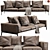 Modern Flexform Lifesteel Sofa 3D model small image 1