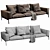 Modern Flexform Lifesteel Sofa 3D model small image 3