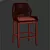 Elegant Swivel Bar Stool 3D model small image 3