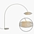 C-U C-Me Arc Lamp: Handwoven Elegance 3D model small image 2