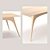 Sleek Gazelle Oak Dining Table 3D model small image 2