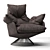 Luxury Glossy Accent Chair 3D model small image 1