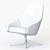 Montis PUK M: Stylish Swivel Armchair with Solid Wood or Aluminum Base 3D model small image 3