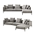 Modern Italian Sofa: Michel Effe 3D model small image 1