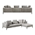 Modern Italian Sofa: Michel Effe 3D model small image 2