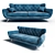 Sherwood Straight Sofa 3D model small image 2