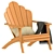 ErgoWood Adirondack Chair - Premium Outdoor Seating 3D model small image 1