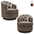 Elegant Baker Bisou Tub Chair 3D model small image 1