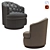 Elegant Baker Bisou Tub Chair 3D model small image 2