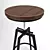 Sleek Modern Bar Stool Set 3D model small image 2