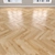 Oak Parquet: Herringbone, Linear, Chevron 3D model small image 2