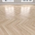 Oak Light Parquet: Herringbone, Linear, Chevron 3D model small image 2