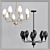 Viola 8-Lamp Chandelier 3D model small image 1