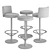 Sayer Swivel Backless Barstool 3D model small image 3