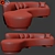 Sleek Serpentine & Curvy Vladimir Sofas 3D model small image 3