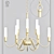 Sleek Tube Loft Chandelier 3D model small image 1