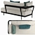 Manutti Flex Day Bed: Stylish Outdoor Fabric Sofa 3D model small image 2