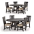 Jaxon Extension Round Dining Set 3D model small image 1