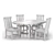 Jaxon Extension Round Dining Set 3D model small image 3