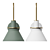 Title: Industrial Brass Cone Pendant Lamp 3D model small image 2