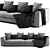 Elegant Minotti Powell Sofa 3D model small image 2