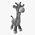 Cuddly Giraffe Plushie Doll 3D model small image 1