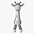 Cuddly Giraffe Plushie Doll 3D model small image 2