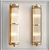 Glorious XL Brass Wall Lamp 3D model small image 1