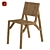 Elegant Wooden Chair - 80cm Height 3D model small image 1