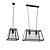 Modern Pendant Light Set with Adjustable Height 3D model small image 2