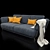 Sleek RM01 Modern Sofa 3D model small image 1