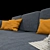 Sleek RM01 Modern Sofa 3D model small image 3