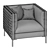 Seraphin Modern Armchair - Sleek and Stylish Design 3D model small image 3