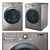 LG F1K2CH2T Washing Machine: Efficient and Stylish 3D model small image 1