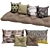 Elegant Trio: Decorative Pillows Set 3D model small image 1