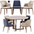 Elegant Poliform Sophie & Grace Dining Set 3D model small image 1