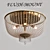 Jacqueline Clear Flush Mount: Elegant Lighting Solution 3D model small image 1
