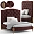 Sleek Barok Bed 3D model small image 1