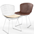Sleek Steel Bertoia Chair 3D model small image 1