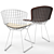 Sleek Steel Bertoia Chair 3D model small image 2