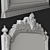 Elegant Baroque Carved Floor Mirror 3D model small image 3