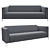 Stylish Triple Sofa: VISPO 3D model small image 2