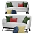 Luxurious Flexform Lysandre Sofa 3D model small image 2