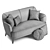 Luxurious Flexform Lysandre Sofa 3D model small image 3