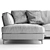 Contemporary Bahia Sofa by Alivar 3D model small image 3